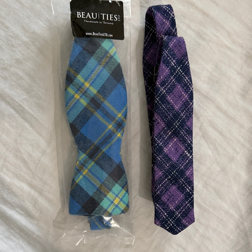Beau Ties Plaid Bow Ties Lot of 2
